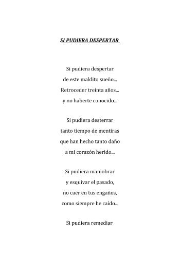 SI PUDIERA DESPERTAR