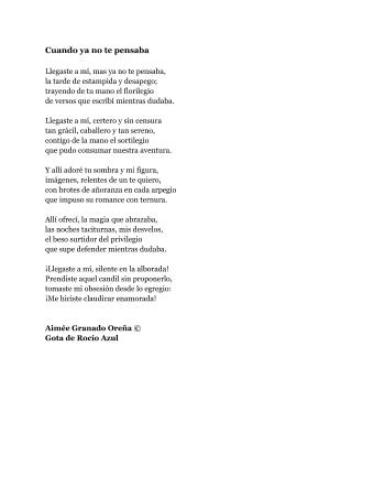 Cuando ya no te pensaba