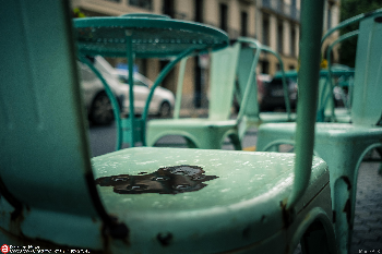 chair in the rain