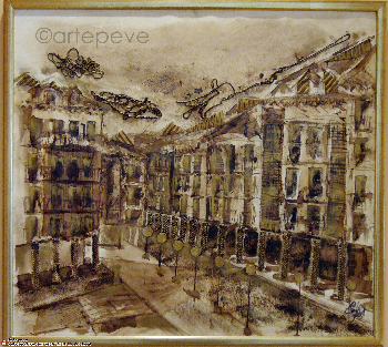 PLAZA DE MI CIUDAD. 52 X 47 CMS